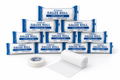 10 individually packed Osseus sterile gauze rolls stacked with micropore medical tape